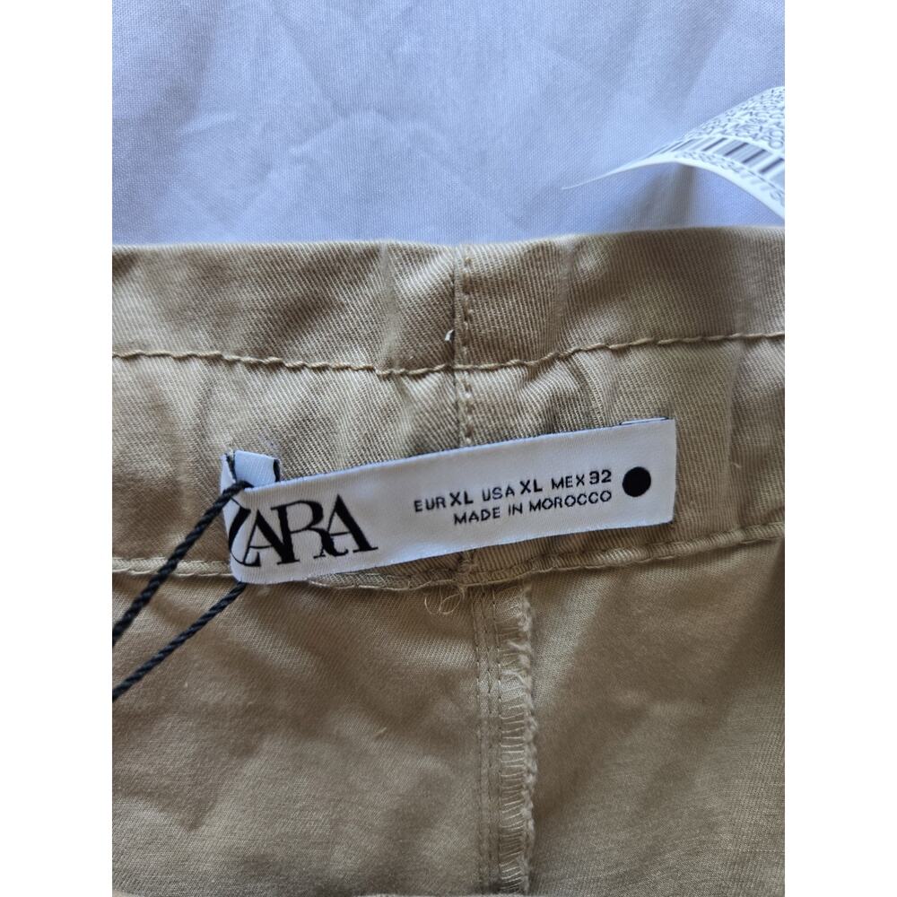 Zara Washed Twill Pants Light Whiskey Old Money Coastal Oversized Quiet Luxury - Picture 6 of 10